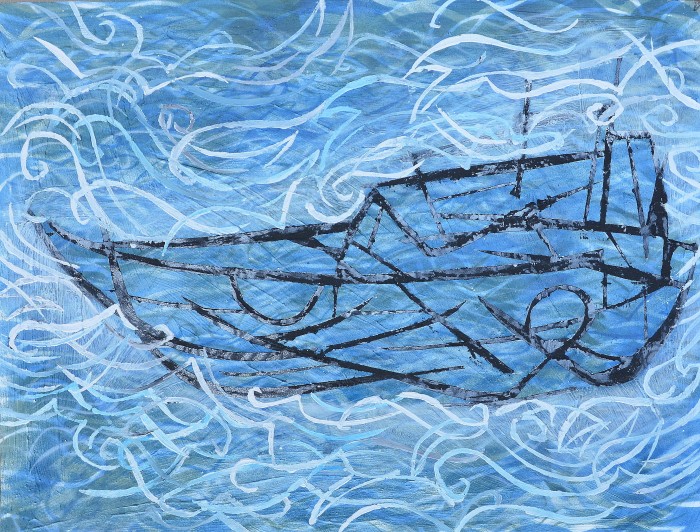 "Boat" Acrylic on board 60 x 80 cm 2014